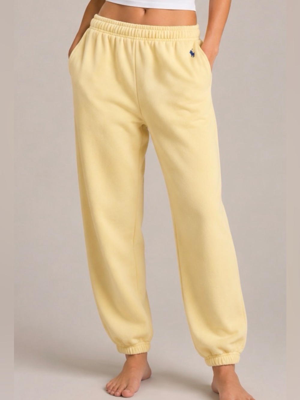 Polo by Ralph Lauren Butter Yellow Fleece Sweatpants